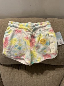 Kids' Tie-Dye Drawstring Shorts Cat & Jack Girls 3” Inseam Sz M 7-8 NWT - Picture 1 of 3