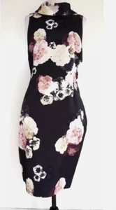 KEEPSAKE Womens Black/Pink Floral Party/Cocktail Dress Size 12 NWOT - Picture 1 of 1