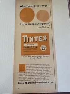 Vintage 1965 Tentix Fabric Dye ad - Picture 1 of 1