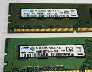 Samsung M378B5273DH0-CH9 8GB | 2x4gb KIT OF 2 | PC3-10600U RAM | Tested USA! - Picture 1 of 3