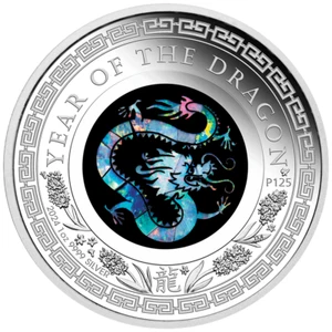 1 oz Australien Silbermünze Lunar Opal Serie - Jahr des Drachen 2024 PP - Bild 1 von 5