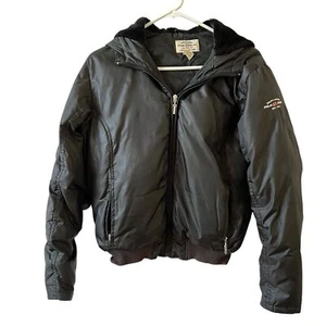 CHAQUETA DE PLUMÓN POLO RALPH LAUREN NEGRA HOMBRE TALLA M VINTAGE BOMBER CON CAPUCHA AVIAT... - Imagen 1 de 12