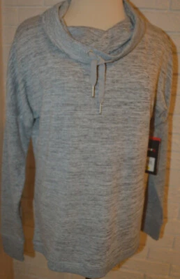 Top Pullover Para Mujer Gerry Gris Ceniza Manga Larga Capucha Cuello Talla Pequeña Foto 1 de 3