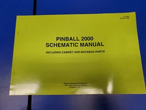 Williams Pinball 2000 SCHEMATIC Pinball Machine Manual - good used original - Picture 1 of 3