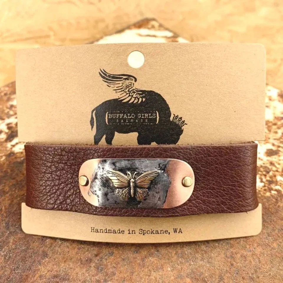 Buffalo Girls Soldered Butterfly Leather Bracelet - Image 1 of 1