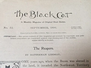 Die schwarze Katze Zeitschrift Original September 1896 Ausgabe Nummer 12 Kurzgeschichten - Bild 1 von 15