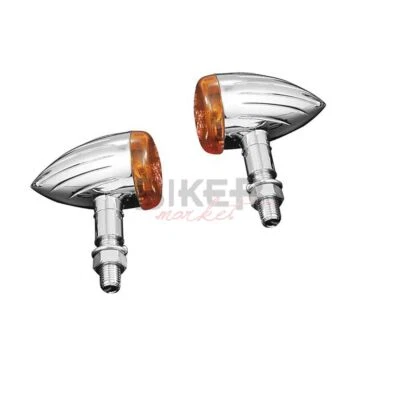 Blinker bullet Genehmigt motorrad custom, Harley Davidson. Anzeigen Chrom - Bild 1 von 2
