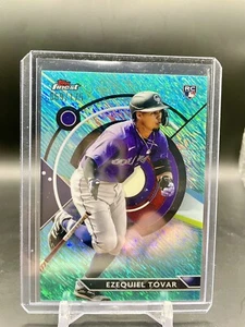 2023 Topps Finest Ezequiel Tovar /175 Aqua Shimmer RC Rookie Colorado Rockies... - Picture 1 of 2
