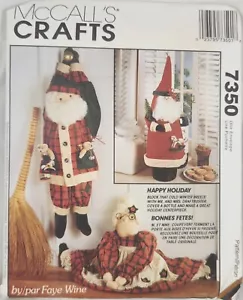 McCalls Crafts Muster 7350 Mr & Mrs Draftbuster Abdeckung für Flasche Herzstück - Bild 1 von 2