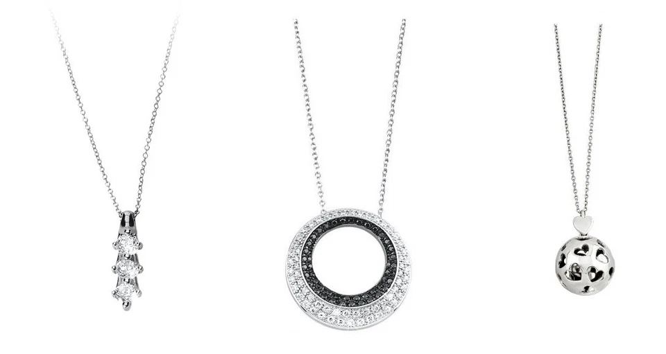 2JEWELS COLLANE ARGENTO 925 DONNA RAGAZZA ZIRCONI TRILOGY CHARM SILVER NECKLACE - Immagine 1 di 1