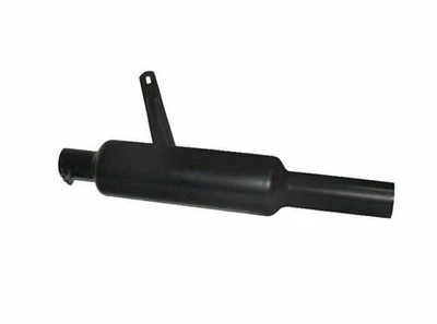 Fits Royal Enfield Bullet 500 Black Powder Coated Short Exhaust Silencer/Bracket - Image 1 of 4