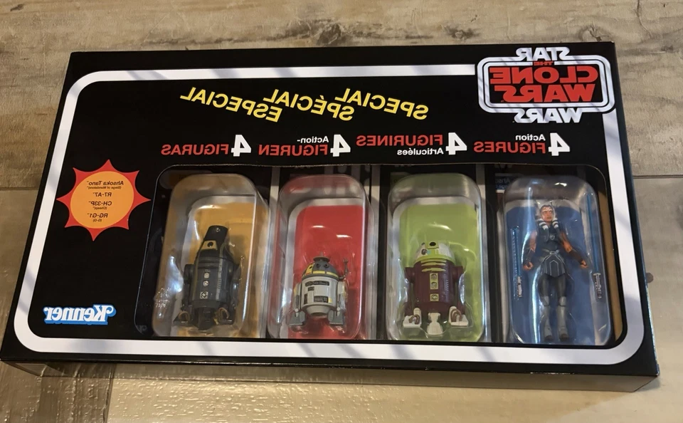 Star Wars Colección Vintage Escape From Order 66 Paquete de 4 Ahsoka Tano R7-A7 CH-33 Foto 1 de 2