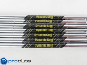 7pc NEW DYNAMIC GOLD MID 115 S300 STIFF FLEX STEEL IRON SHAFTS .370 #459018 - Picture 1 of 3