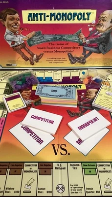 Anti-Monopoly Board Game 1995 - Image 1 of 3