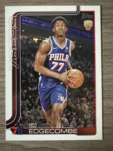 Topps 2025-26 Flagship - VJ Edgecombe #203 Rookie RC Philadelphia 76ers Card NEW - Picture 1 of 2