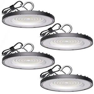 4 Pack UFO LED High Bay Light 150W(600W MH/HPS Equiv.), 21000lm, 5000K Daylig... - Picture 1 of 9