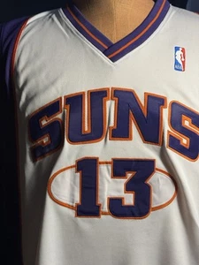 NWT NBA Authentic Reebok Phoenix Suns Steve Nash Jersey Mens 50 White Basketball - Picture 1 of 15