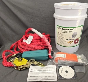 MSA 10013153 Gravity Dyna-line Two Worker 60' Horizontal Lifeline + Bucket - Picture 1 of 12