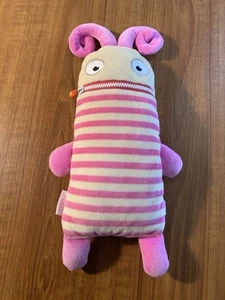 Sorgenfresser Polli Plüsch rosa & creme Streifen Reißverschluss Mund Gerd Hahns 16 Zoll - Bild 1 von 5