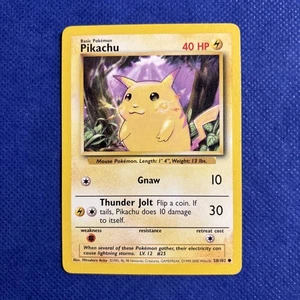 Pikachu 058/102 Base Set Regular WOTC Common LP - Picture 1 of 5
