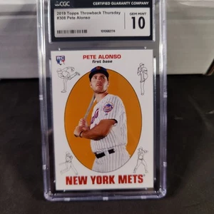 2019 Topps Throwback Thursday Pete Alonso TBT 52 1969-70 Style RC #308 CGC 10  - Picture 1 of 3