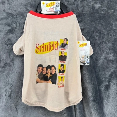 Nueva Camiseta X Retro Paws Seinfeld Tostada y Roja Mascota Perro Mediana M Camisa Kramer Jerry Foto 1 de 4