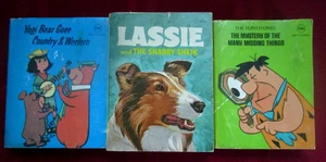 3 Paperback Books Lassie The Flintstones Yogi Bear Big Little & Paperback Books - Picture 1 of 3