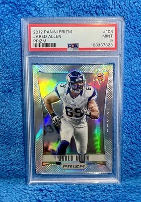 2012 Panini Prizm Jared Allen #108 Silver Prizm PSA 9 - POP 3 - SP HOF - Image 1 of 2