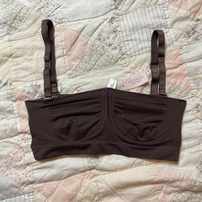 victoria’s secret vintage y2k structured brown bustier underwire bra small nwt - Image 1 of 4