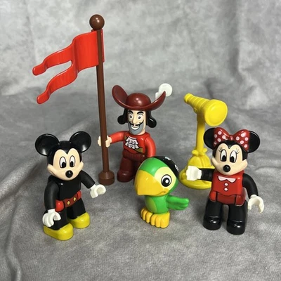 Lego Duplo Disney Figures Cpt Hook Jake Neverland Pirates Minnie Mickey Lot T2 - Image 1 of 4