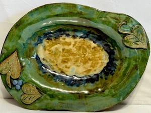 Handgefertigte ex-große Servierplatte, rustikal, Signatur - Bild 1 von 13