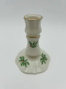 Lenox Holiday Holly Berry Taper Candle Holder - Picture 1 of 5