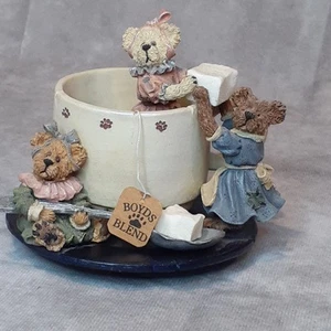 1999 Boyds Bears “Prissie, Sissie & Missie Fixin Tea For 3” Bearstone Collection - Picture 1 of 13