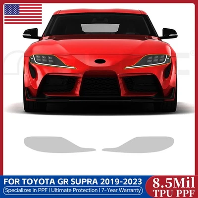 For Toyota GR Supra 2019-2023 Headlights PPF Precut Paint Protection Film Clear - Image 1 of 4