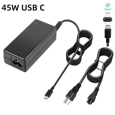45W USB-C Charger For Lenovo ThinkPad T480 T580s T490 T495s Power Supply Cord - Image 1 of 4
