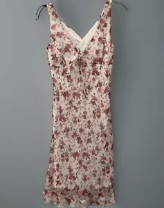 Vintage Byer Too! Sz 13 Pink Floral Dress Ruffle Sleeveless NWT - Picture 1 of 17