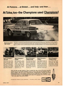 1967 A/S HEMI PLYMOUTH JERE STAHL ~ ORIGINAL CHAMPION AD - Picture 1 of 1