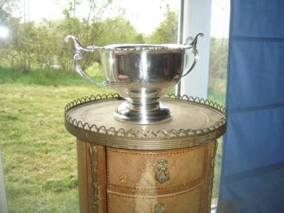 Grande coupe de mariage en argent massif datant de1935 Birmingham 613 grammes - Photo 1/4