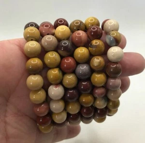 Mookaite Jasper 8MM Beaded Stretch Bracelet - Picture 1 of 2
