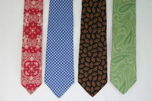 Men's Group Of Tommy Hilfiger classic Width Ties set of 4 Silk Ties - Lot # 15 - Picture 1 of 5