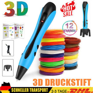 3D Stifte Set 3D Druck Stift mit 12Farben 120ft PLA-Filament 3D Pen DIY Kinder