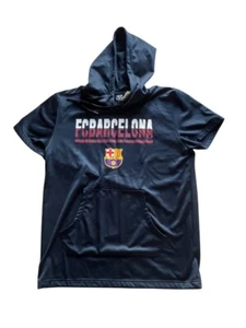 Youth XL FC Barcelona FCB Warm Up Hoodie Shirt Navy NWT New - Picture 1 of 5