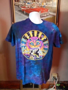 LIQUID BLUE Alice im Wunderland Tye Dye kurzärmliges T-Shirt ~ Erwachsene Large - Bild 1 von 7