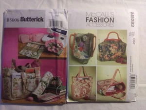 2 Patterns Butterick 5006 McCalls 5283 Knitting Sewing Quilting Craft Bags Totes - Picture 1 of 6