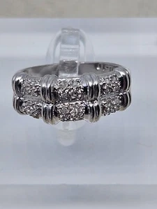 Bandring 9 kt Weißgold Diamant Größe L1/2 (2,90 g) - Bild 1 von 12