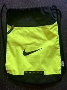 Nike Bright Yellow and Black Drawstring Backpack - Picture 1 of 13