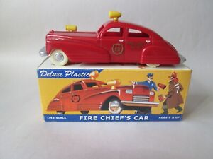 2000 Deluxe Plastic 1/43 No. 47 Fire Chief's Car #20020 Dimestore Dreams