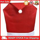 Xmas Santa Hat Chair Back Cover Home Party Dinner Table Art Decorative Case