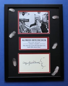 ALFRED HITCHCOCK AUTOGRAMM gerahmte künstlerische Darstellung Master of Suspense - Bild 1 von 7