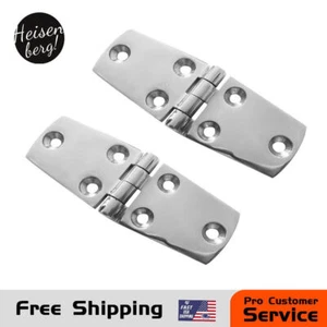 2PCS Marine Boat Stainless Steel 316 Cast Door Cabin Stamp Strap Hinge 4" x 1.5" - Picture 1 of 5